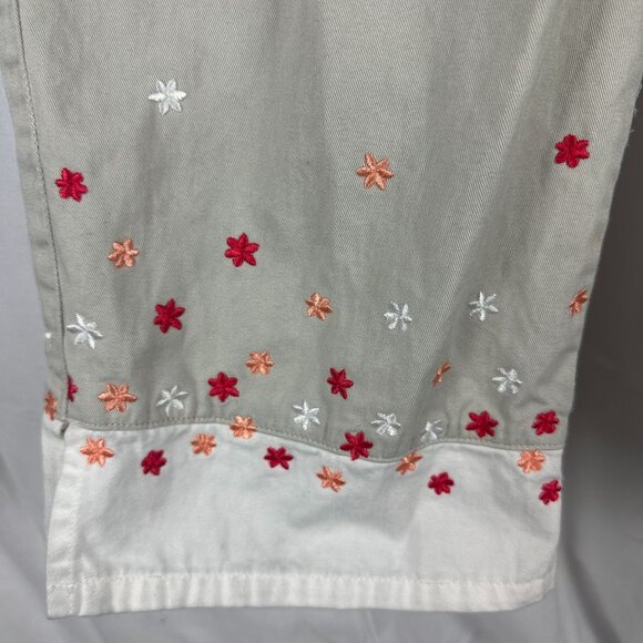 Christopher & Banks Women's Embroidered Floral Pants Size 12 - Picture 2 of 7